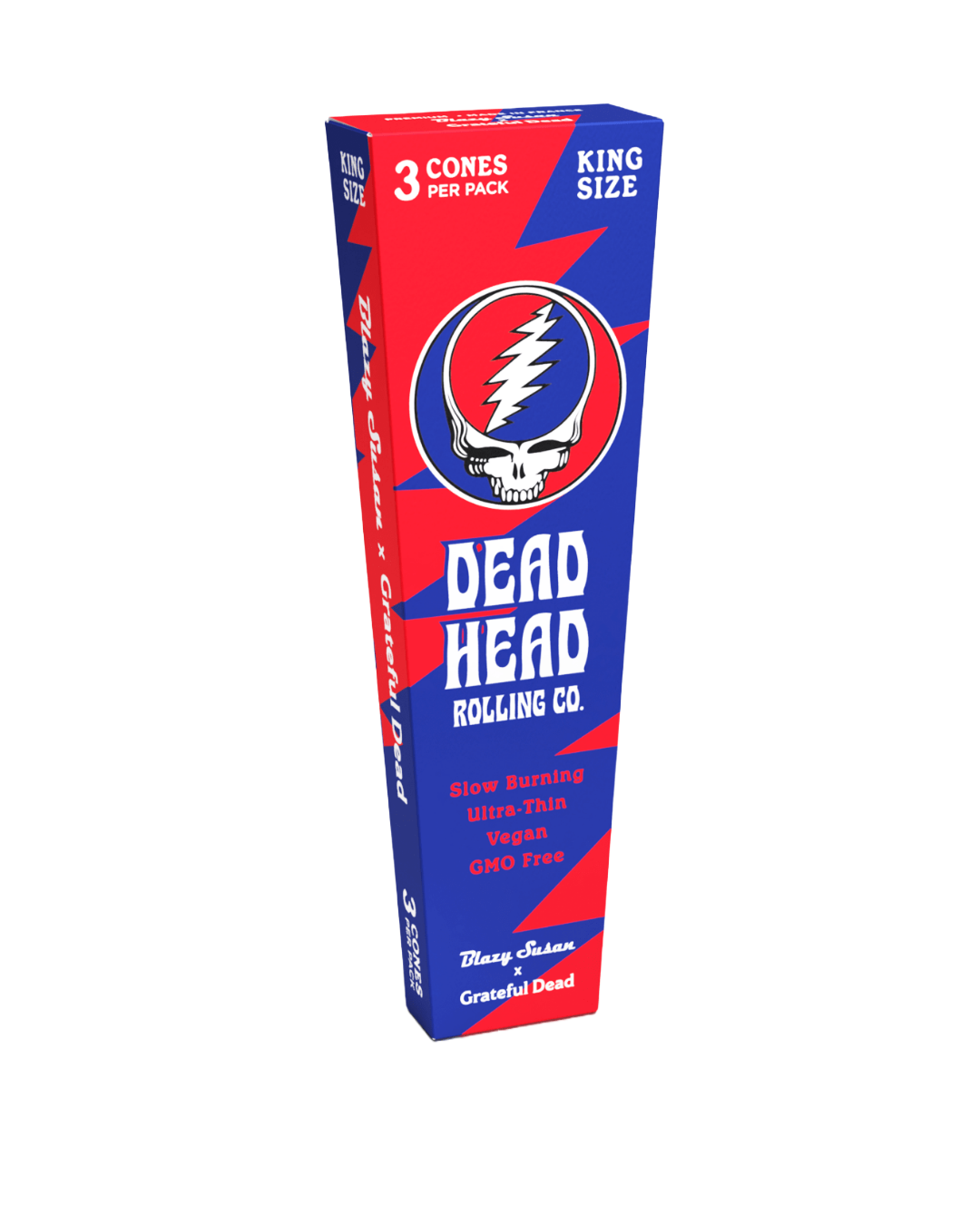 Blazy Susan Pre-Rolled Cones. Made with vegan and non-GMO paper from France, these cones provide a slow and smooth burn. A must-add to any smoking kit for convenient smoking.