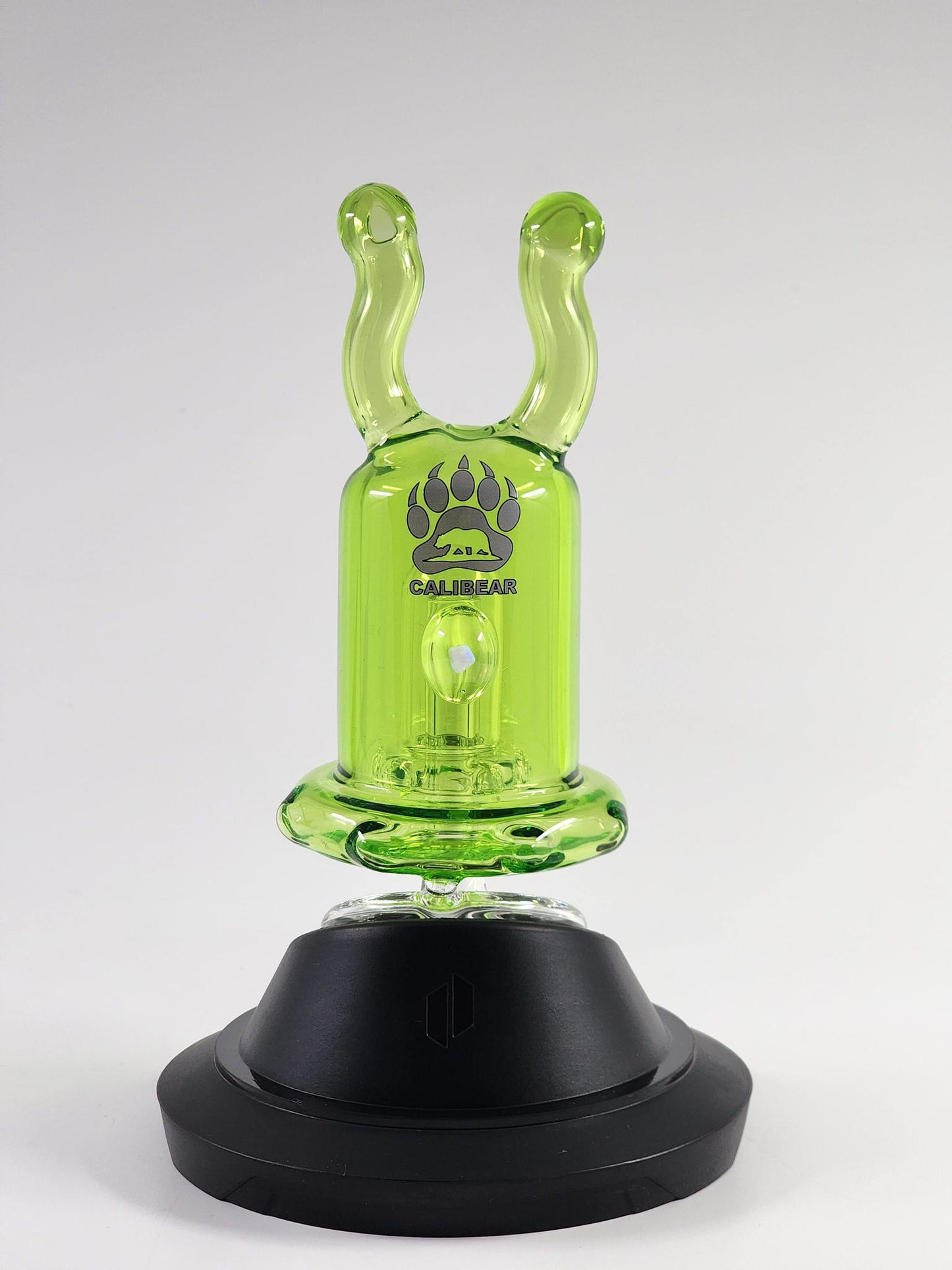 Calibear Glass - Encased Opal Puffco Peak OG & Pro Attachment - Beautiful Colors and Two Glass Antennae Design