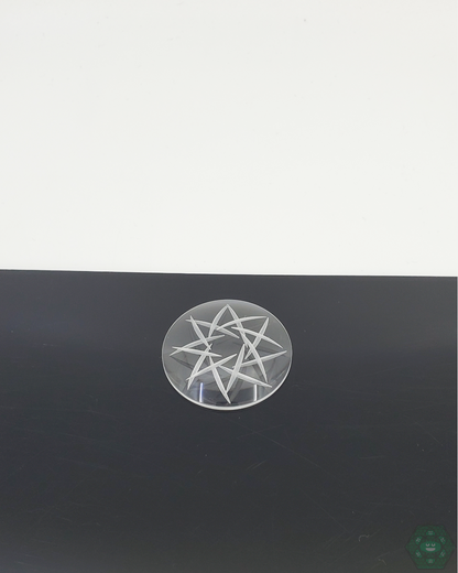 Channel Cap Quartz Lens Double with dual-lens design, offering enhanced airflow control and clear visibility for precise dabbing sessions