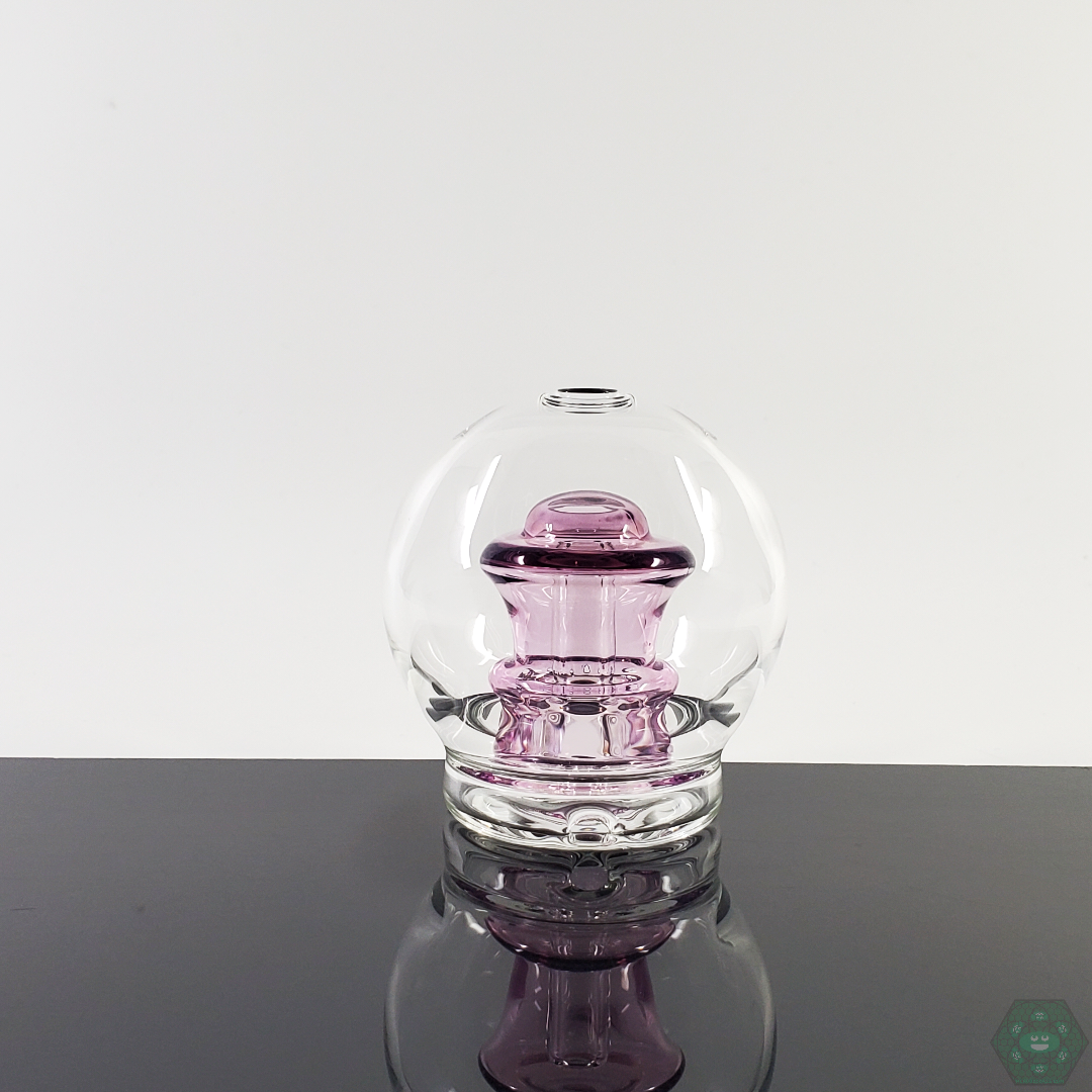 Flexer Jones Sphere Top with Colored Perc - Stylish Puffco Attachment. Add both color and function to your Puffco with Flexer Jones's sphere top and colored percolator design.