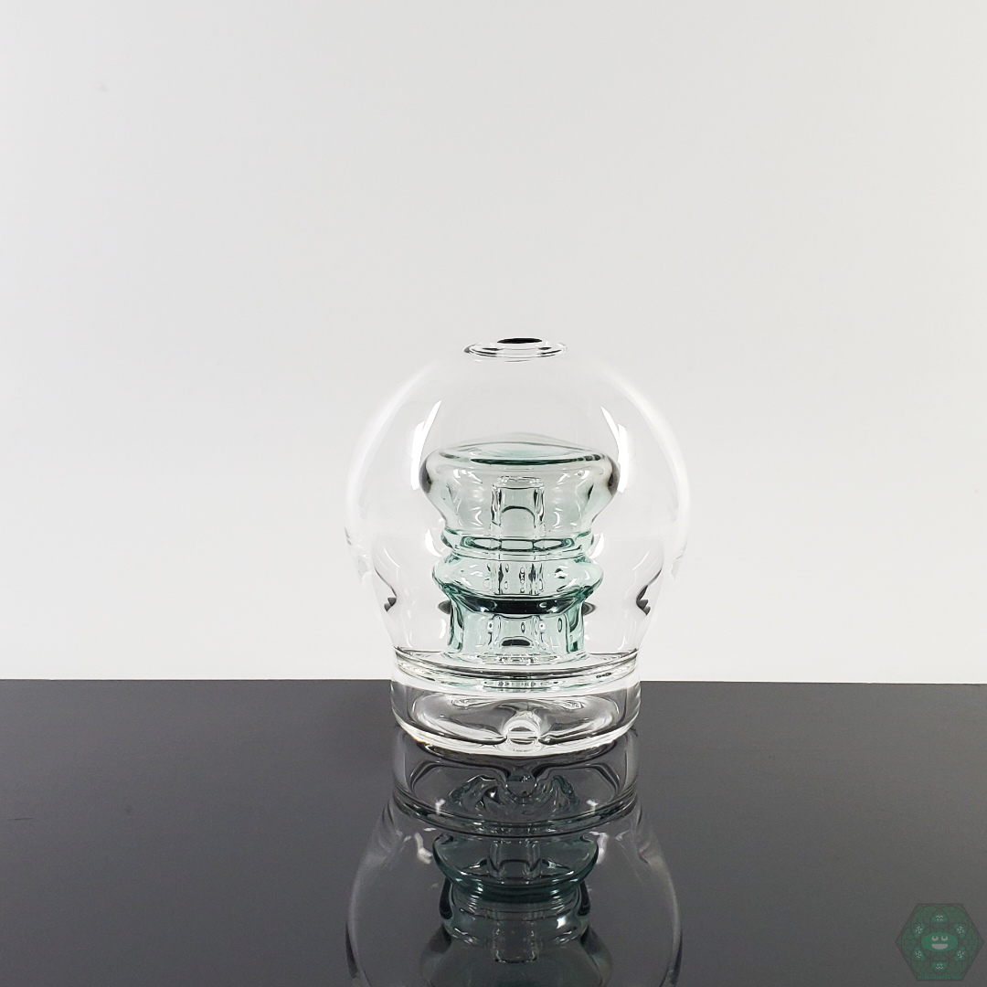 Flexer Jones Sphere Top with Colored Perc - Stylish Puffco Attachment. Add both color and function to your Puffco with Flexer Jones's sphere top and colored percolator design.
