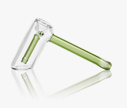  Grav Labs Mini Hammer Bubbler - Durable Borosilicate Glass Water Pipe with a 2-Hole Fission Downstem.