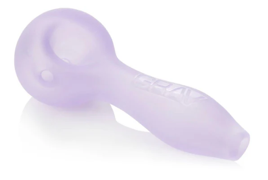 Grav Labs Sandblasted Spoon - Durable Borosilicate Glass with a Unique Matte Finish, Inverted Ash Catcher, and Deep Bowl for Enhanced Comfort and Performance