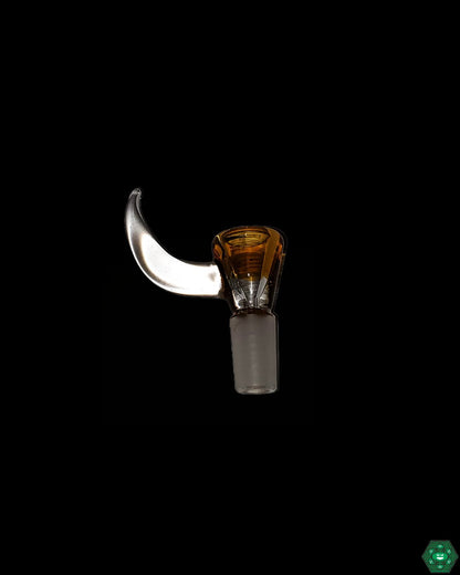 Headdy Glass - Black Sheep 14mm Slide with Horn. Durable & Functional Glass Art. Enhance your setup with this unique accessory. Fast USA shipping.