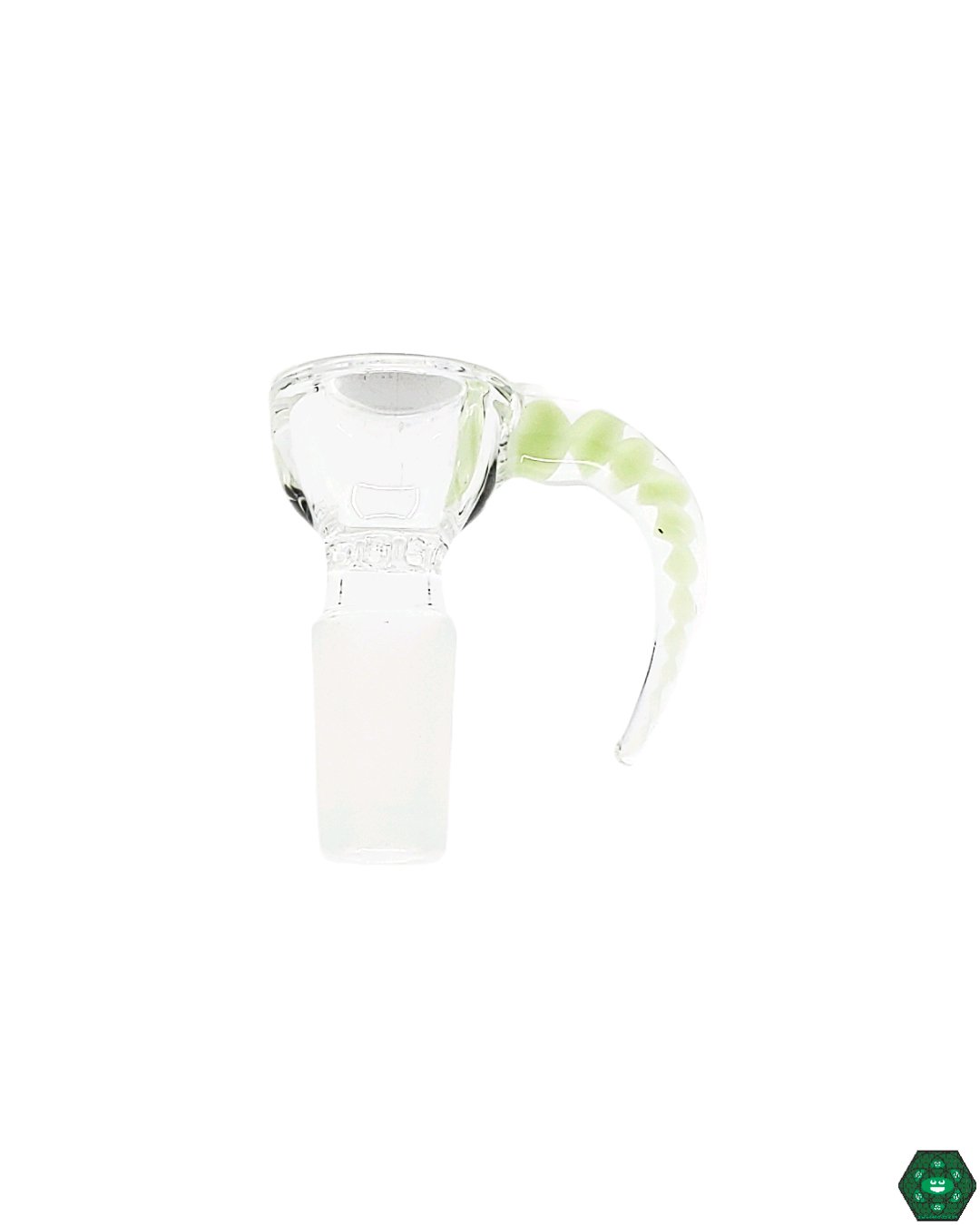 Headdy Glass - Black Sheep 14mm Slide with Horn. Unique Glass Art. Enhance your setup with this durable and functional accessory. Fast USA shipping.