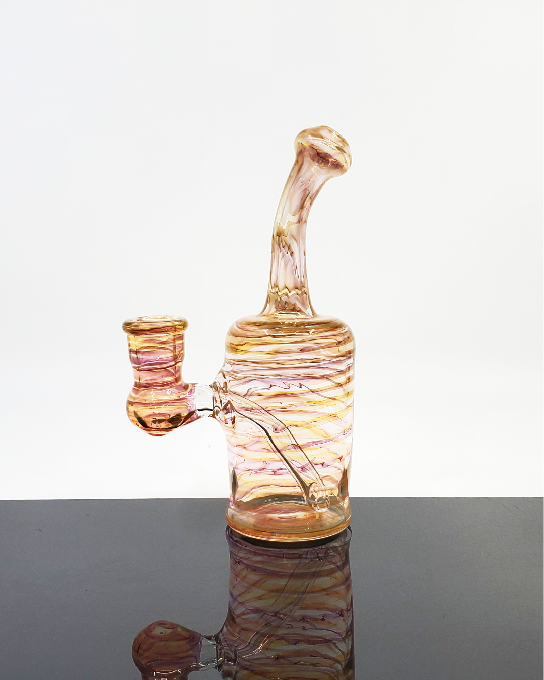 Jedi Glassworks Fumed Banger Hanger - Unique Glass Art for Concentrates. This stunning fumed banger hanger is crafted by Jedi Glassworks, featuring intricate glasswork and a durable design. Ideal for concentrate enthusiasts, it ensures optimal airflow and a flavorful experience.