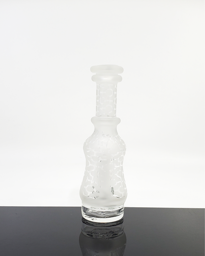 Logi Glass Art Sandblasted Puffco Attachment - Stylish and Durable. Featuring a sandblasted finish, this Puffco attachment provides a unique look with effective cooling.