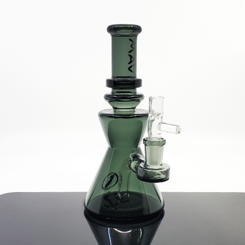 The MAV Glass Chico Rig is a compact and portable glass rig designed for smooth hits.