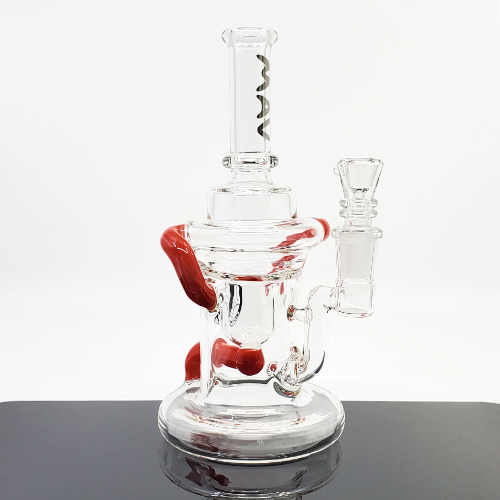 Featuring dual uptakes, this MAV Glass Recycler offers enhanced filtration and smooth hits. Designed for durability and easy handling.