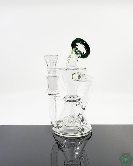  The MAV Glass Mini Puck Recycler offers compact filtration, perfect for portability. Its puck shape provides efficient recycling for smooth hits.