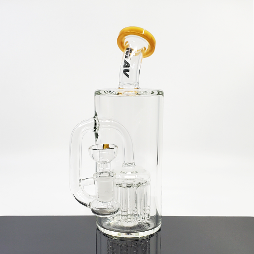 The MAV Glass Tree Perc Tube is a straight tube featuring a tree perc for superior diffusion, offering clean, smooth hits in a sturdy design.