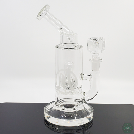 Monark Glass Stemless Matrix Bubbler - Efficient Filtration with Side Arm Design.