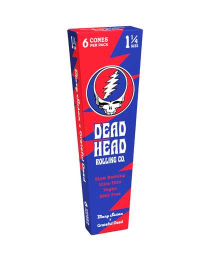 Pre-Rolled Cones by Blazy Susan. Made with vegan and non-GMO paper from France, these cones provide a slow and smooth burn. A must-add to any smoking kit for convenient smoking.