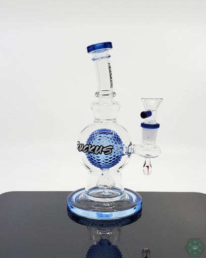 Ruckus Glass 8” Bulb Rig - Compact, Efficient Glass Rig for Smooth and Efficient Use.