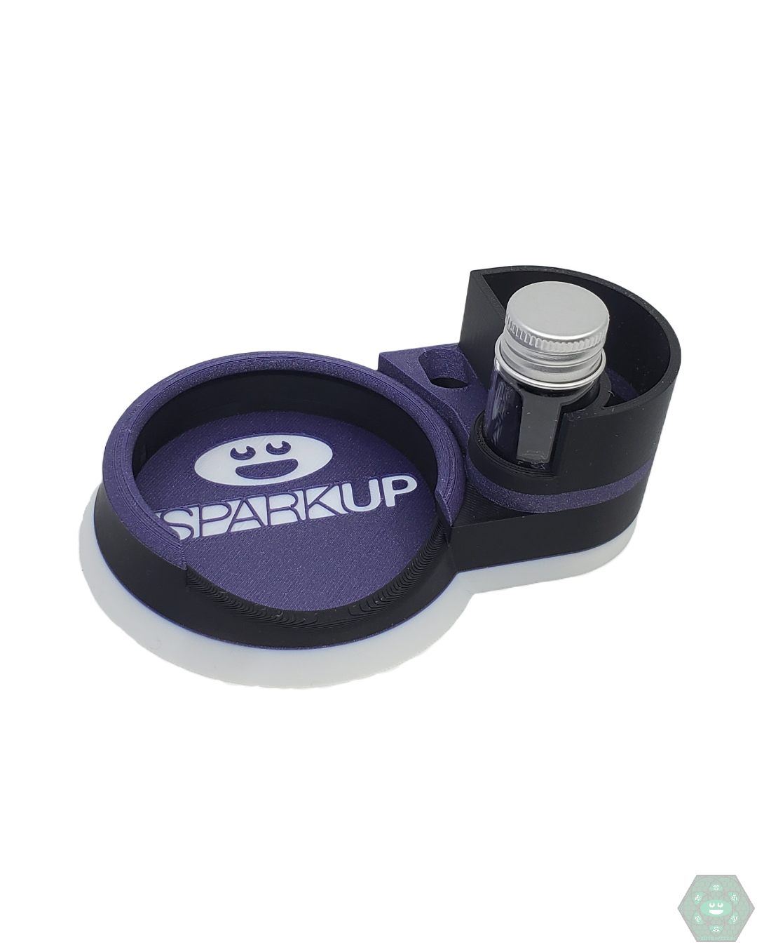Spark Up Designs Puffco Stabilizer Multicolor Station | Secure Puffco Stand | Stylish Design. Keep your Puffco safe with the Spark Up Designs Stabilizer Station. Featuring a sturdy, multicolor design, it ensures stability for your device and adds a unique aesthetic to your setup.