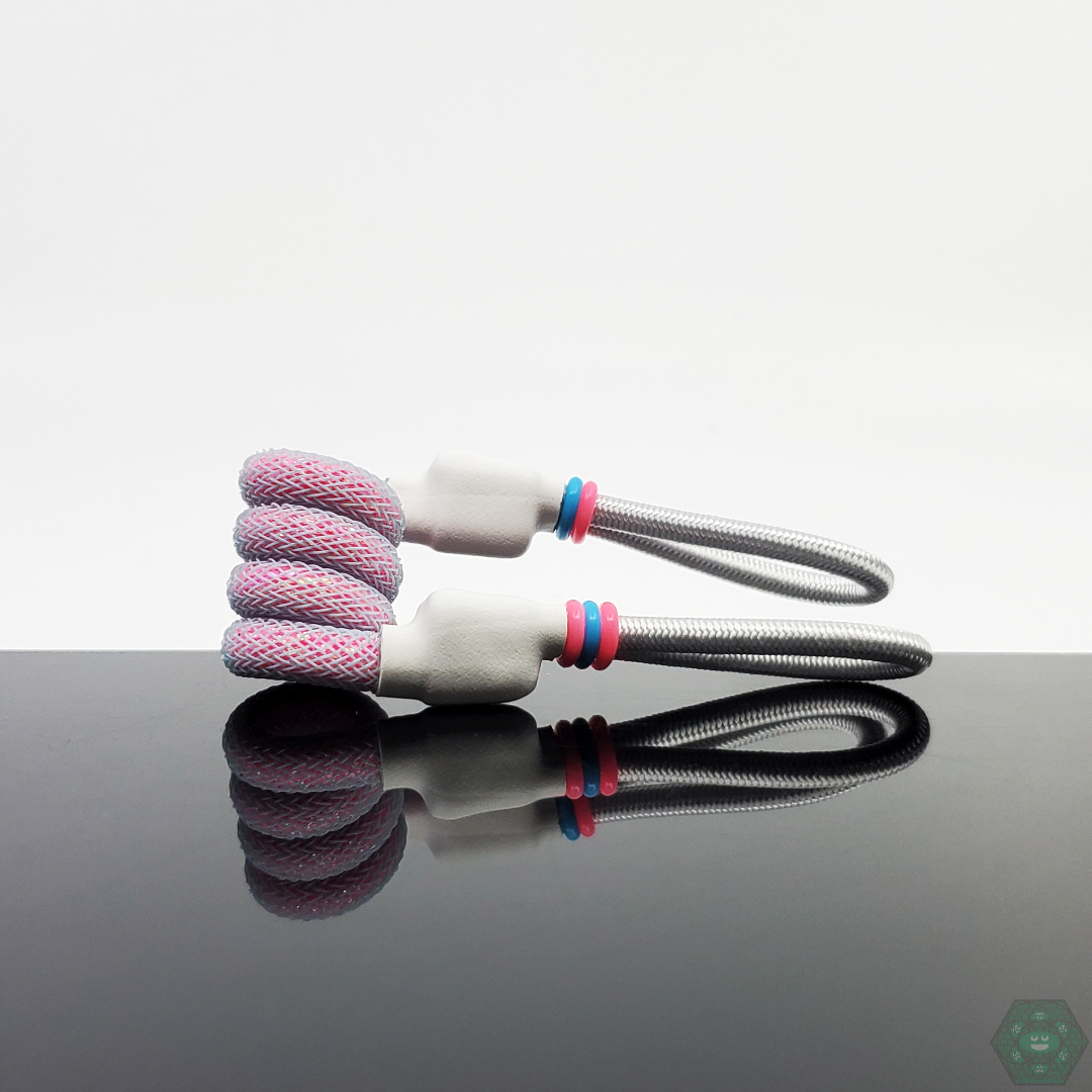 Tuff Tethers - Premium Original Coil Tether (Mesh Added). Fits Puffco Peak + Peak Pro V1 & V2. Fits Any Cap w/ Adjustable Rubber Bands. @Tufftethers