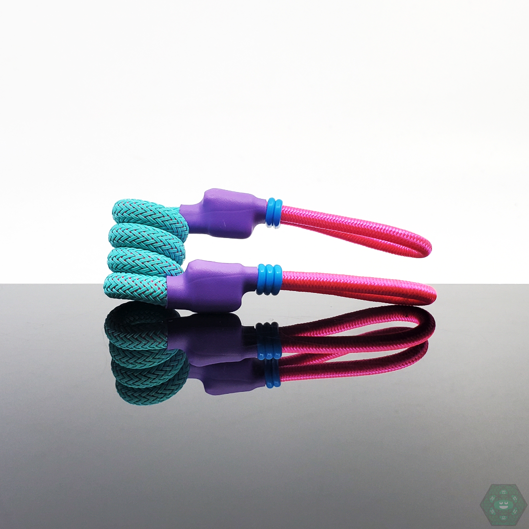 Tuff Tethers - Premium Original Coil Tether (Mesh Added). Fits Puffco Peak + Peak Pro V1 & V2. Fits Any Cap w/ Adjustable Rubber Bands. @Tufftethers