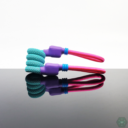 Tuff Tethers - Premium Original Coil Tether (Mesh Added). Fits Puffco Peak + Peak Pro V1 & V2. Fits Any Cap w/ Adjustable Rubber Bands. @Tufftethers