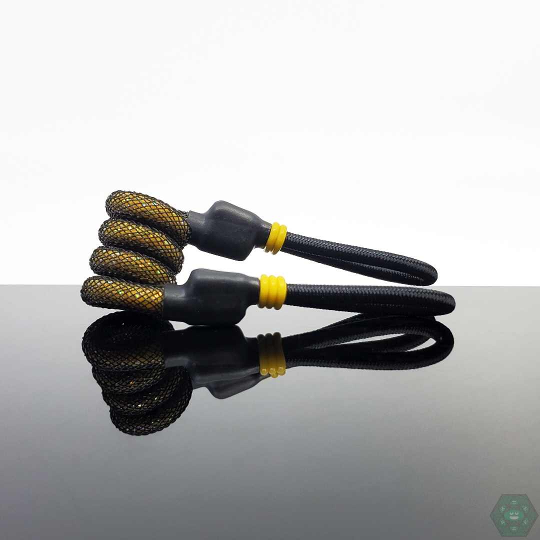 Tuff Tethers - Premium Original Coil Tether (Mesh Added). Fits Puffco Peak + Peak Pro V1 & V2. Fits Any Cap w/ Adjustable Rubber Bands. @Tufftethers