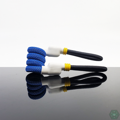 Tuff Tethers - Premium Original Coil Tether (Mesh Added). Fits Puffco Peak + Peak Pro V1 & V2. Fits Any Cap w/ Adjustable Rubber Bands. @Tufftethers