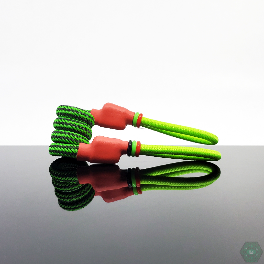 Tuff Tethers - Premium Original Coil Tether (Mesh Added). Fits Puffco Peak + Peak Pro V1 & V2. Fits Any Cap w/ Adjustable Rubber Bands. @Tufftethers