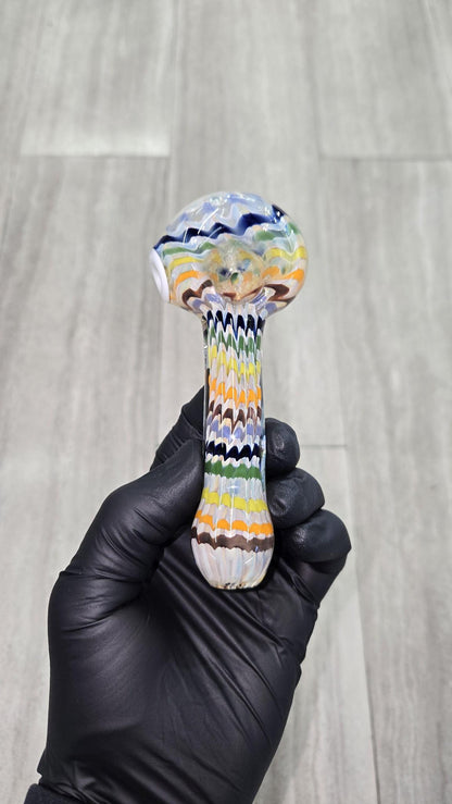 Izlow Glass - Rainbow Drag Coil Handpipe