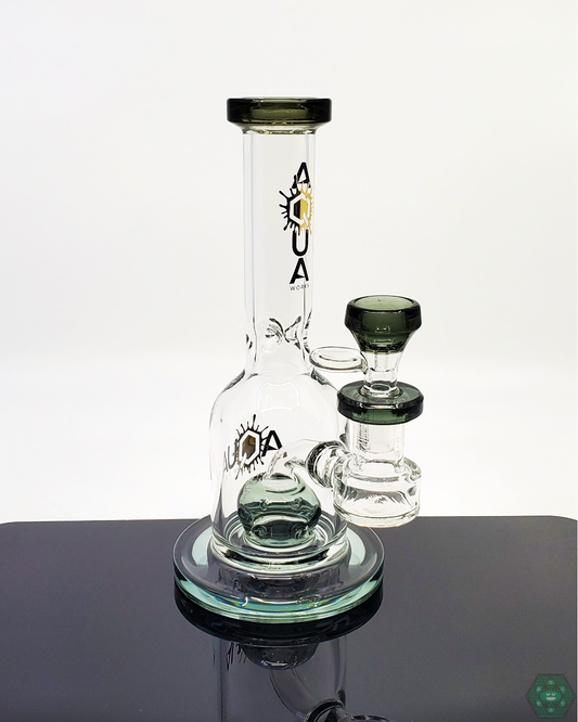 Aqua Works Glass 8” Bell Straight Tube | Compact & Durable Water Pipe