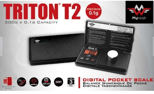 My Weigh Triton T2 Digital Pocket Scale 300g x 0.1g