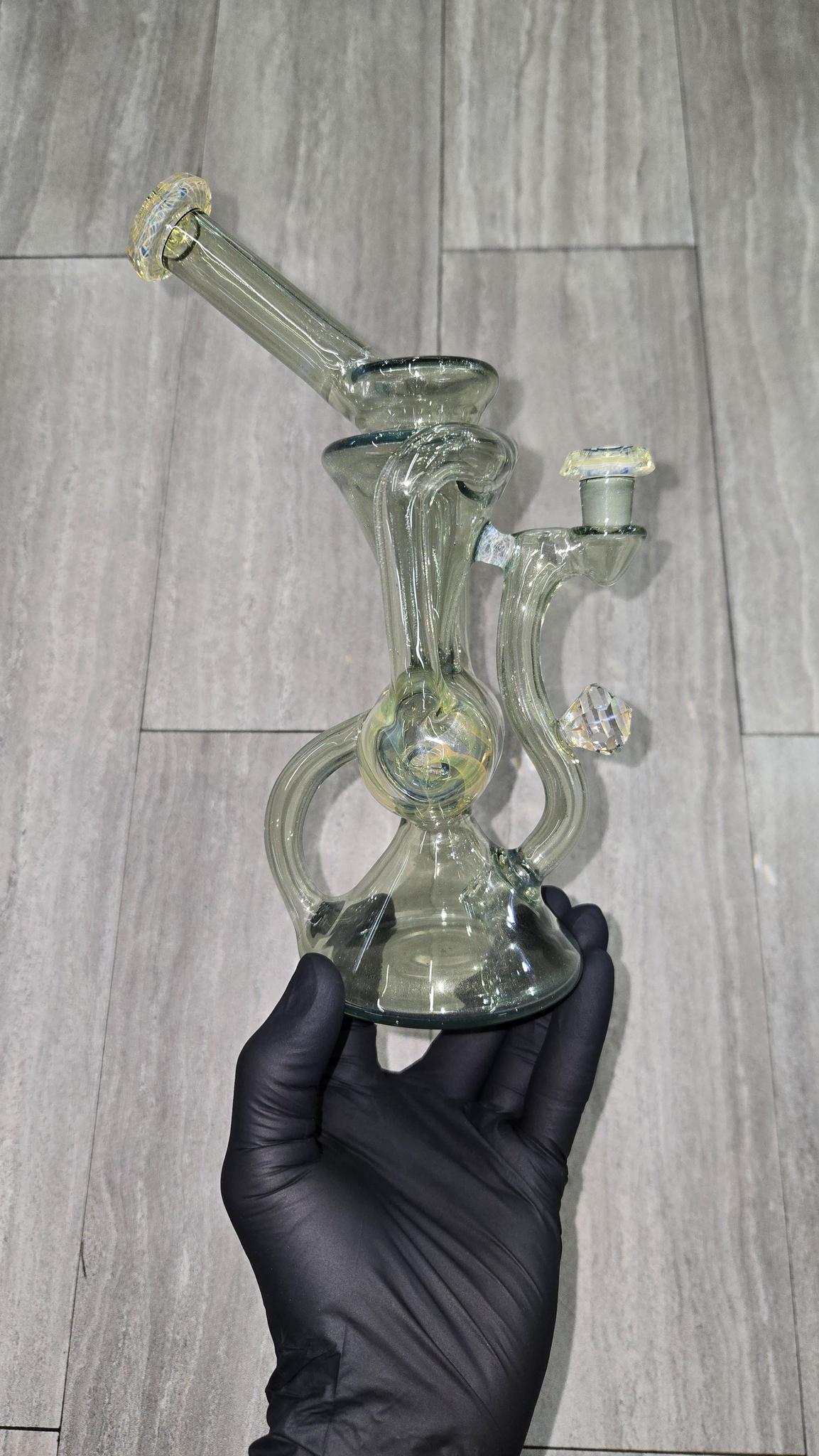 Brick Glass - Faceted Drum Recycler #8
