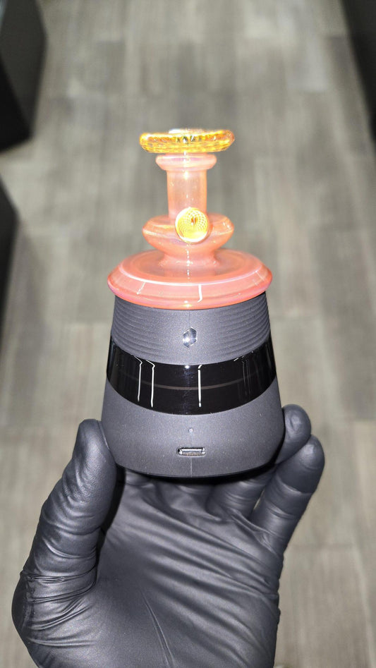 Gatez Glass - Orange Rainbow X Satin Dry Top Puffco Peak/Pro Attachment