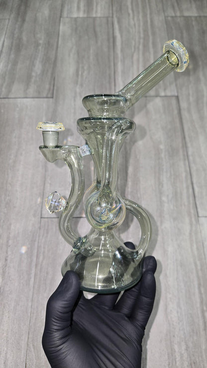 Brick Glass - Faceted Drum Recycler #8