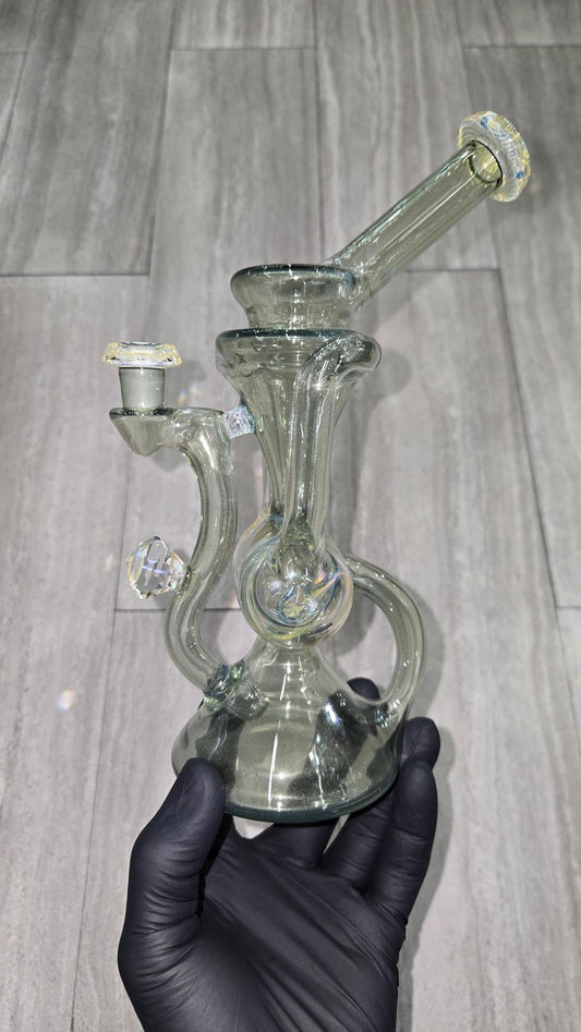 Brick Glass - Faceted Drum Recycler #8
