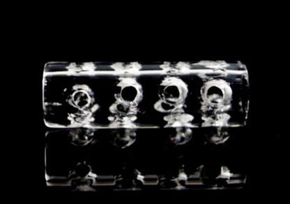 Ruby Pearl Co - Hollow Quartz Pillar with Holes