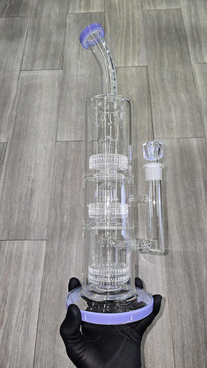 Monark Glass - 17" Triple Decker Matrix Perc Straight Tube