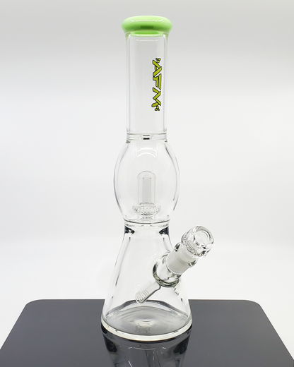 AFM Glass UFO Showerhead Beaker | 13.25” with 6-Slit Perc for Smooth Filtration and Efficient Cooling

