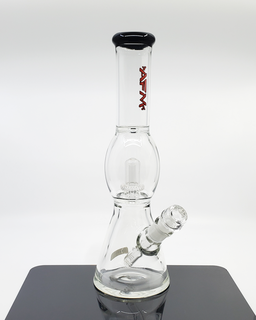 AFM Glass UFO Showerhead Beaker | 6-Slit Perc with 14mm-18mm Removable Downstem for Smooth Hits

