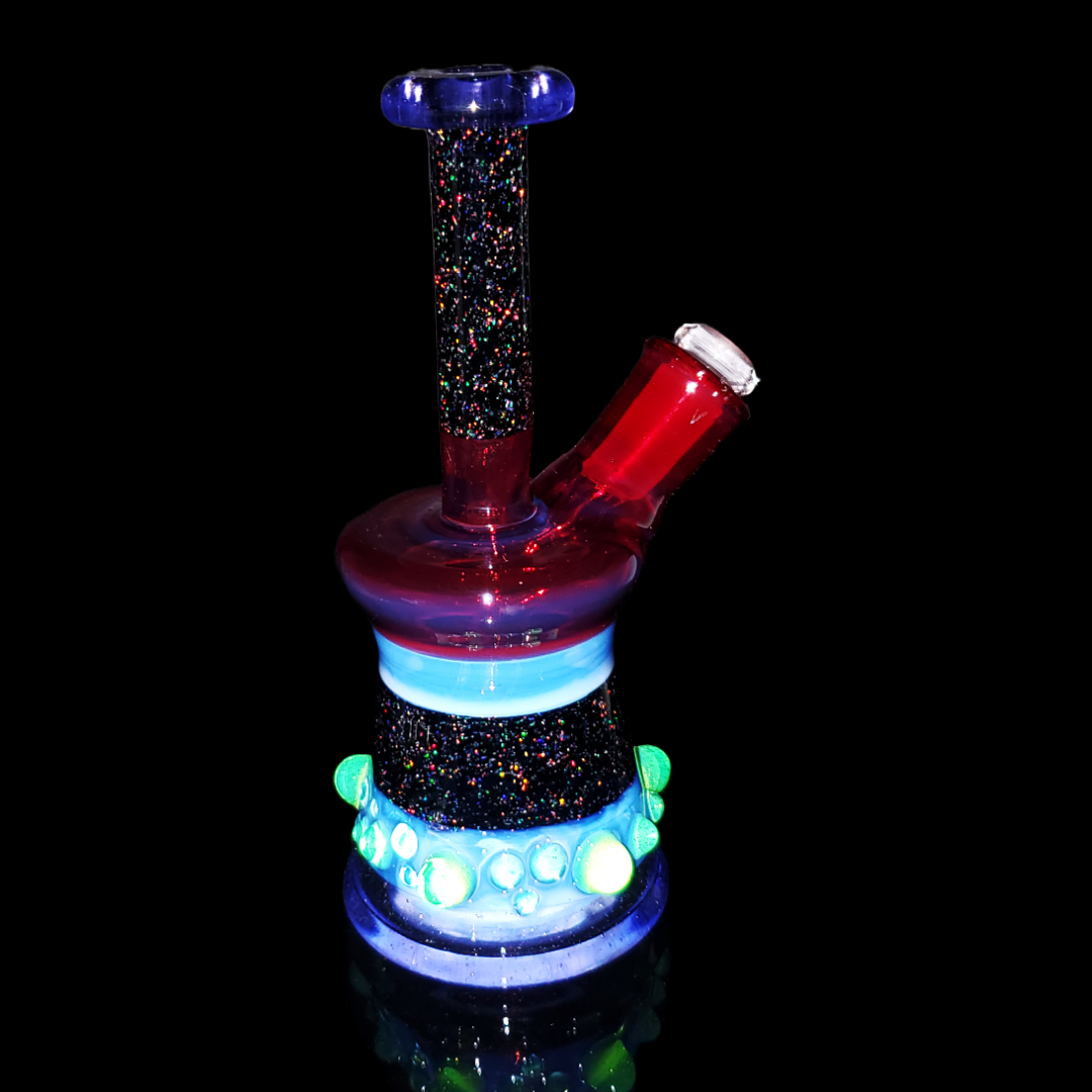 AJ Surf City Encalmo Jammer | 10mm Mini Dab Rig for Concentrate Enthusiasts with Stylish Design

