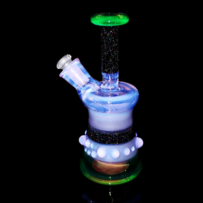 AJ Surf City Encalmo Jammer | Compact 10mm Mini Dab Rig with 45° Female Joint and Smooth Draws


