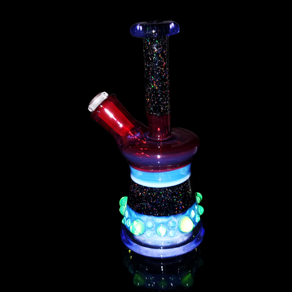 AJ Surf City Encalmo Jammer | Durable Handcrafted 10mm Mini Dab Rig with 2-Hole Perc and 45° Joint

