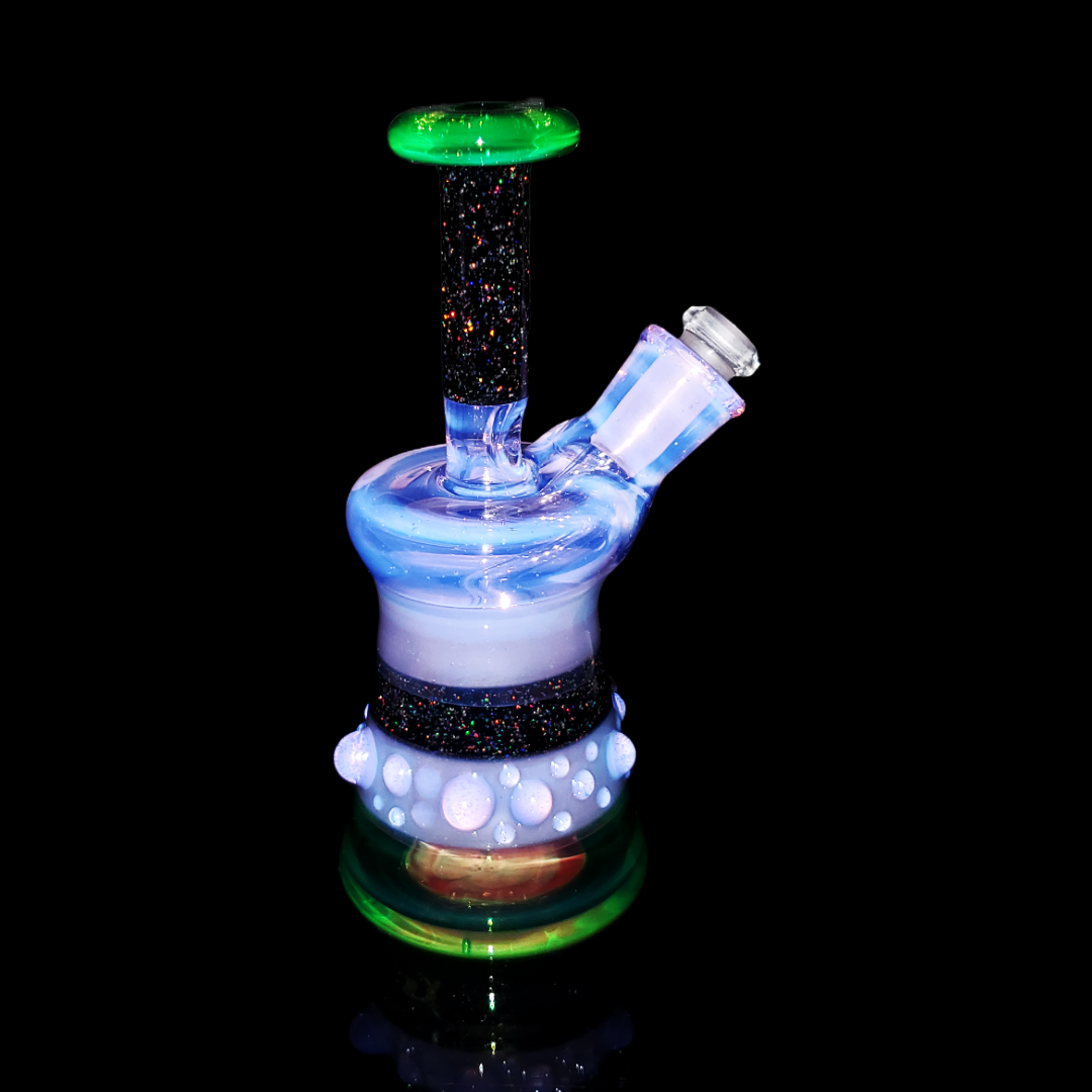 AJ Surf City Encalmo Jammer | Handcrafted 10mm Dab Rig with Removable Downstem and 2-Hole Perc

