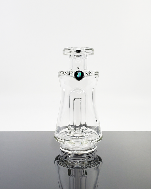 AJ Surf City Opal Puffco Attachment | Clear Glass with Opal Accent for Custom-Fit Puffco Peak and Enhanced Aesthetics

