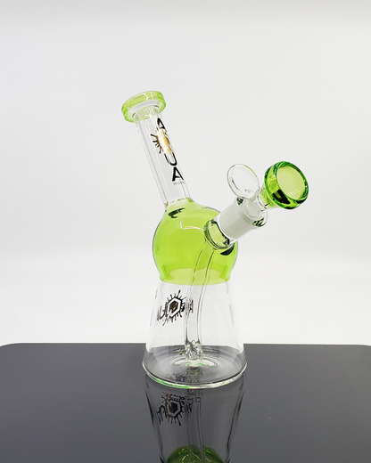 Aqua Works Glass 7” Ball Straight Tube | Smooth Hits with 14MM Joint and Durable Build for Enhanced Filtration

