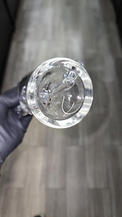 The Glass Mechanic - Clear Encased Opal Sake Bottle