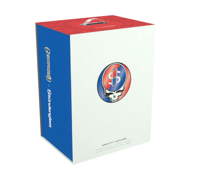 Grateful Dead x Stündenglass Gravity Infuser with aluminum hookah bowl kit and glass liner, highlighting its versatile functionality.