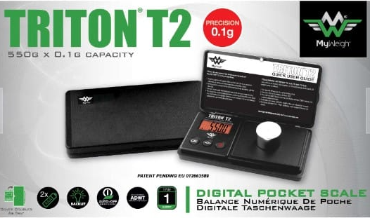 My Weigh Triton T2 Digital Pocket Scale 550g x 0.1g