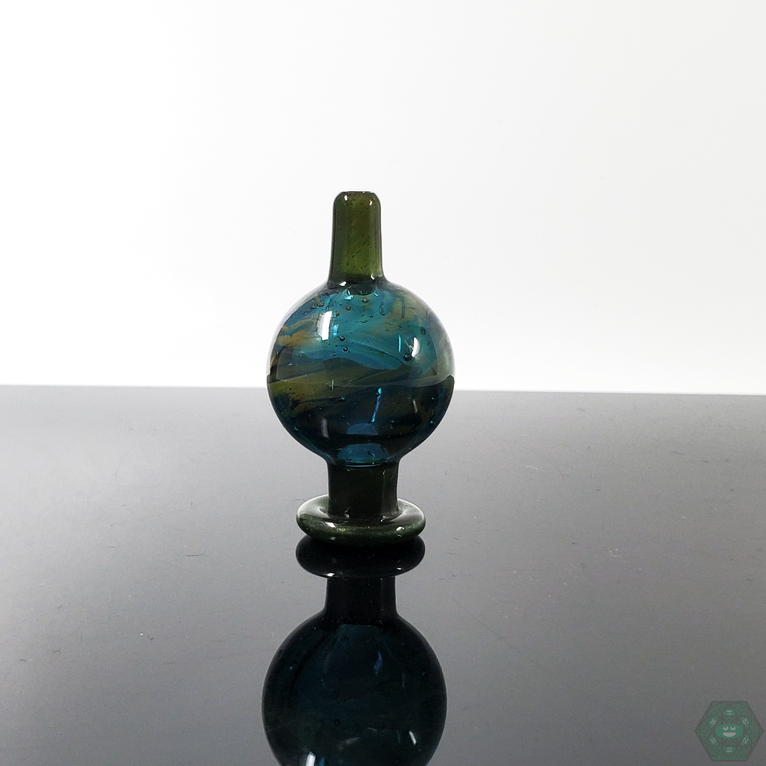 BoroLoco Glass Space Tech Bubble Cap | Available in Multiple Colors, Compatible with Most Bangers for Versatile Dabbing Use

