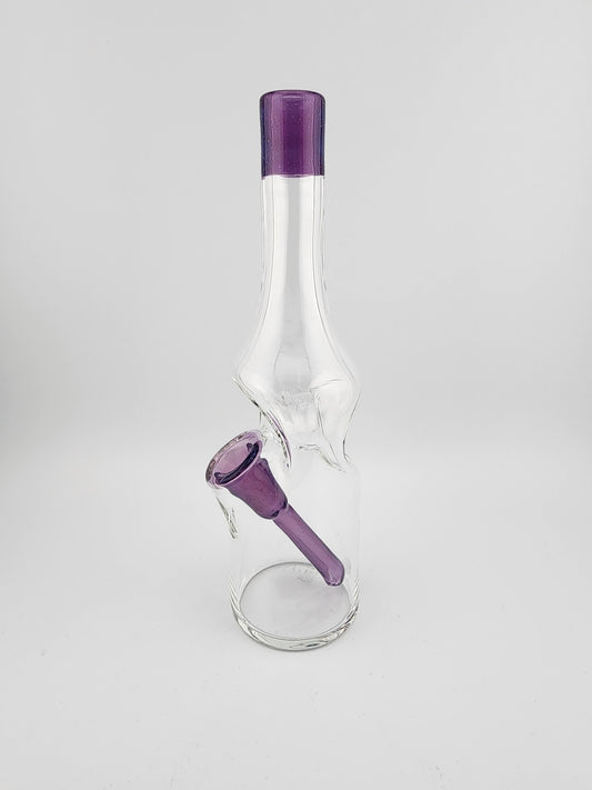 Bro D Full-Size Glass Bottle with bold color accents, a handcrafted collectible piece with smooth airflow.