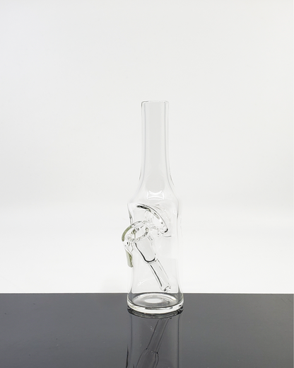 Bro D Glass Clear Mini Bottle, a portable glass water rig designed for smooth, flavorful dabbing sessions.