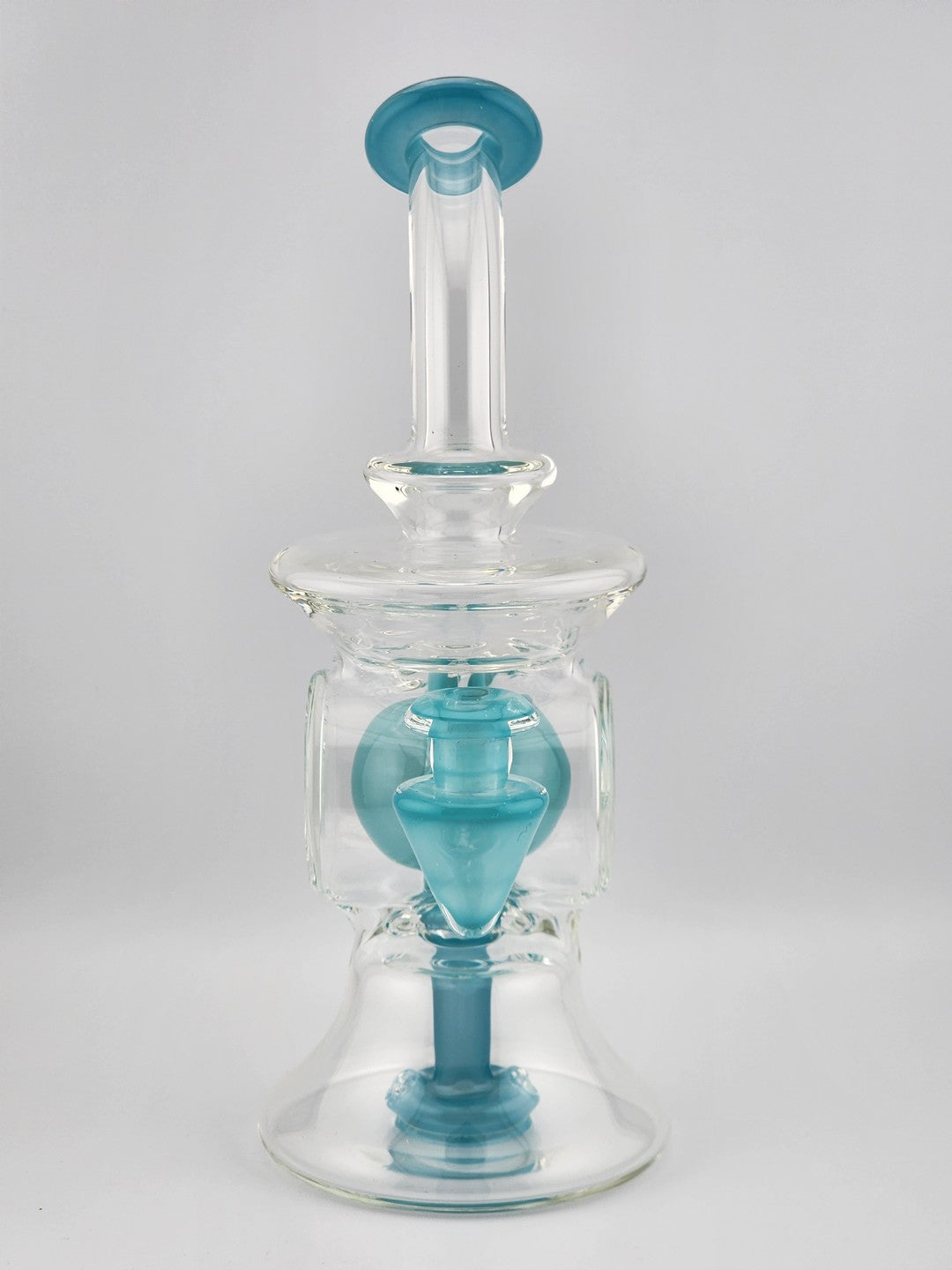  Bro D Glass Hypogeum Recycler with bold color accents, designed for precision filtration and smooth airflow.