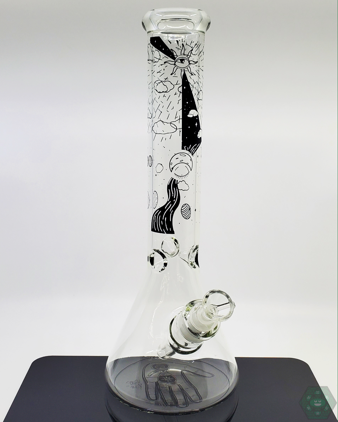 BSG As Above So Below Beaker, 14 inches tall with a distinctive design for smooth hits and functionality.